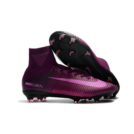 Nike Mercurial Superfly V FG ACC Chaussure de Football Violet Noir