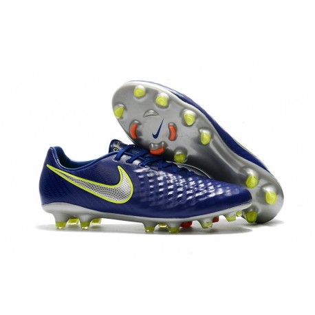 Nouvelles Nike - Crampons Nike Magista Opus II FG Bleu Volt Argent