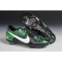 2015 Crampons Hommes Nike Mercurial Vapor 9 FG Galaxie Vert Noir Blanc