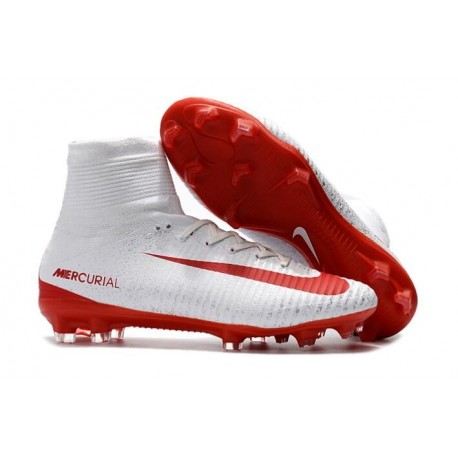 2015 Nouvelle Chaussure Nike Mercurial Superfly IV FG Rouge Noir Blanc