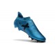 Crampons de Foot adidas X 17+ Purespeed FG Bleu Noir