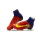 Nike Mercurial Superfly V FG ACC Chaussure de Football Barcelona FC Bleu Rouge Jaune