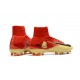 Nike Mercurial Superfly V FG ACC Chaussure de Football Rouge Jaune Noir