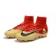 Nike Mercurial Superfly V FG ACC Chaussure de Football Rouge Jaune Noir