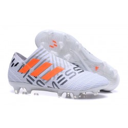Chaussure adidas Nemeziz 17+ 360 Agility FG - Crampons pour Hommes Blanc Orange Gris