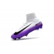Nike Mercurial Superfly V FG ACC Chaussure de Football Noir Blanc Violet
