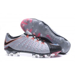 Chaussures de Football pour Hommes - Nike Hypervenom Phantom 3 FG Noir Gris Rose