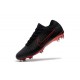 Chaussures de Foot Nike - Nike Mercurial Vapor Flyknit Ultra FG Noir Rouge