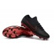 Chaussures de Foot Nike - Nike Mercurial Vapor Flyknit Ultra FG Noir Rouge