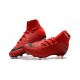 Crampons de Football Nike Hypervenom Phantom III DF FG - pour Hommes Rouge Noir