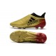 Crampons de Foot adidas X 17+ Purespeed FG Noir Or Rouge