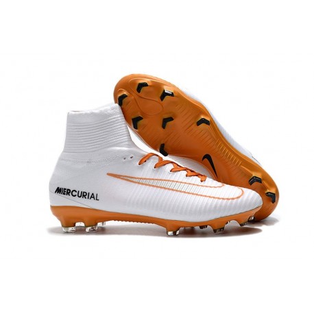 Nike Mercurial Superfly V FG ACC Chaussure de Football Blanc Or