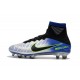 Nike Mercurial Superfly V FG ACC Chaussure de Football Bleu Noir Chrome Volt