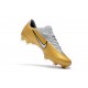 Chaussures de Football Nike Mercurial Vapor XI FG pour Hommes Or Blanc