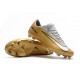 Chaussures de Football Nike Mercurial Vapor XI FG pour Hommes Or Blanc