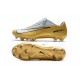 Chaussures de Football Nike Mercurial Vapor XI FG pour Hommes Or Blanc