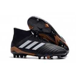 Crampons Foot 2018 - adidas Predator 18.1 FG Noir Blanc Or