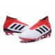 Nouveau Chaussures de Foot Adidas Predator 18+ FG Blanc Noir Rouge