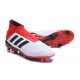 Nouveau Chaussures de Foot Adidas Predator 18+ FG Blanc Noir Rouge