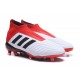 Nouveau Chaussures de Foot Adidas Predator 18+ FG Blanc Noir Rouge