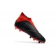 Nouveau Chaussures de Foot Adidas Predator 18+ FG Noir Rouge Blanc