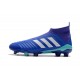 Nouveau Chaussures de Foot Adidas Predator 18+ FG Bleu Blanc