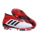 Crampons Foot 2018 - adidas Predator 18.1 FG Blanc Noir Rouge