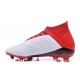 Crampons Foot 2018 - adidas Predator 18.1 FG Blanc Noir Rouge