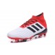 Crampons Foot 2018 - adidas Predator 18.1 FG Blanc Noir Rouge