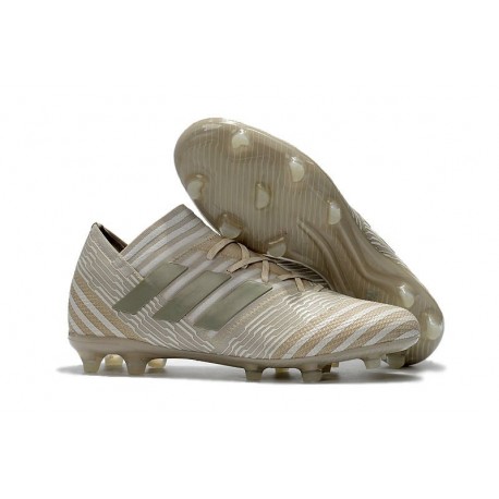 Nouveau Chaussures Football Adidas Nemeziz Messi 17.1 FG Blanc Or