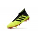 Nouveau Chaussures de Foot Adidas Predator 18+ FG Volt Noir Rouge