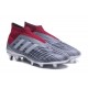 Nouveau Chaussures de Foot Adidas Predator 18+ FG Pogba Gris Rouge