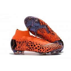 Crampons de football Nike Mercurial Superfly VI 360 Elite FG CR7 Noir Orange Blanc