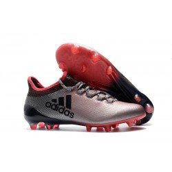 Crampons de Football - Adidas X 17.1 FG pour Hommes Gris Rose Noir
