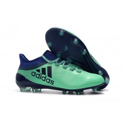 Crampons de Football - Adidas X 17.1 FG pour Hommes Vert Aero Encre Vert