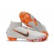 Crampons de football Nike Mercurial Superfly VI 360 Elite FG Blanc Gris Métallique Orange Total