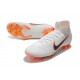 Crampons de football Nike Mercurial Superfly VI 360 Elite FG Blanc Gris Métallique Orange Total