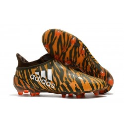 Crampons de Foot adidas X 17+ Purespeed FG Orange Vif Olive