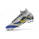 Crampons de football Nike Mercurial Superfly VI 360 Elite FG Argent Bleu Jaune