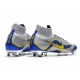 Crampons de football Nike Mercurial Superfly VI 360 Elite FG Argent Bleu Jaune