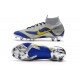 Crampons de football Nike Mercurial Superfly VI 360 Elite FG Argent Bleu Jaune