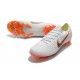 Nike Mercurial Vapor XII Elite FG - Chaussures de Football Hommes Blanc Gris Métallique Orange Total
