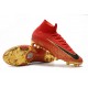 Chaussure de Cristiano Ronaldo CR7 Nike Mercurial Superfly VI 360 Elite FG Jade clair métallisé or vif blanc