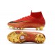 Chaussure de Cristiano Ronaldo CR7 Nike Mercurial Superfly VI 360 Elite FG Jade clair métallisé or vif blanc